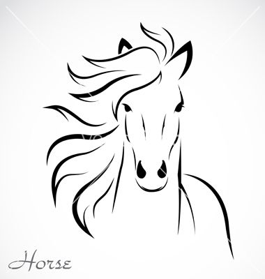 380x400 Abstract Horse Outline Horse Vector Horses
