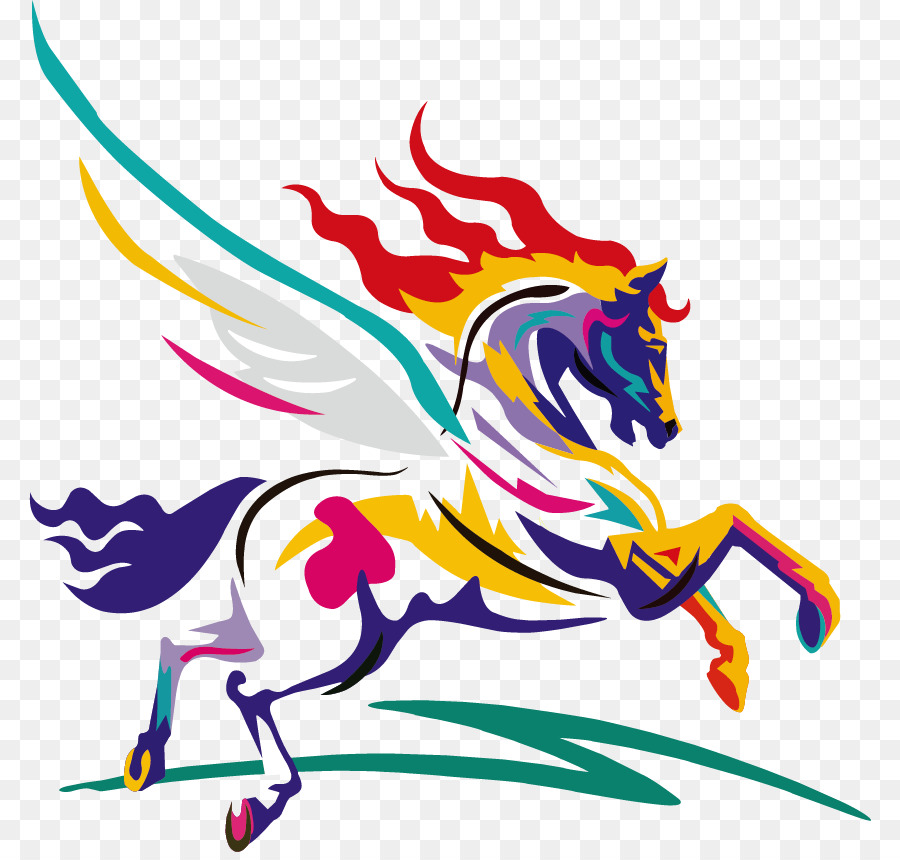 900x860 American Paint Horse Watercolor Painting Clip Art