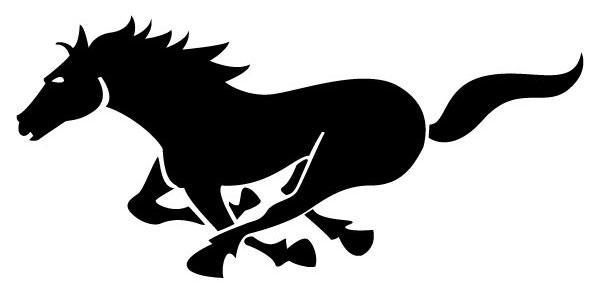 600x295 Black Horse Vector 123freevectors