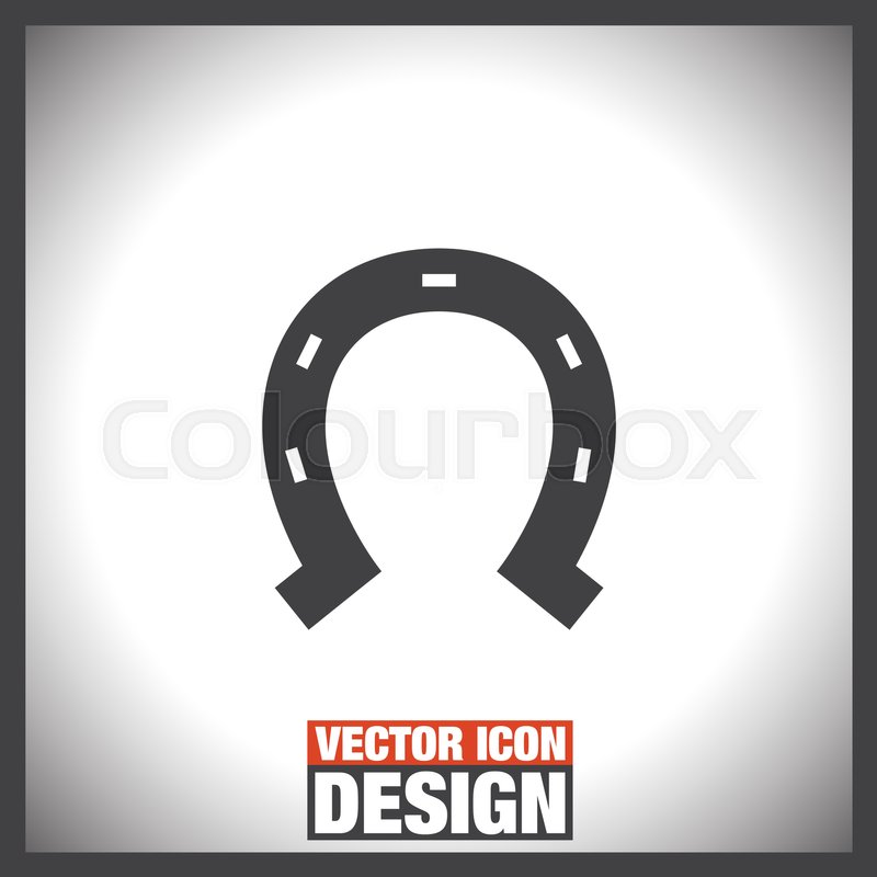800x800 Horseshoe Vector Icon. Fortune Sign. Luck Symbol Stock Vector