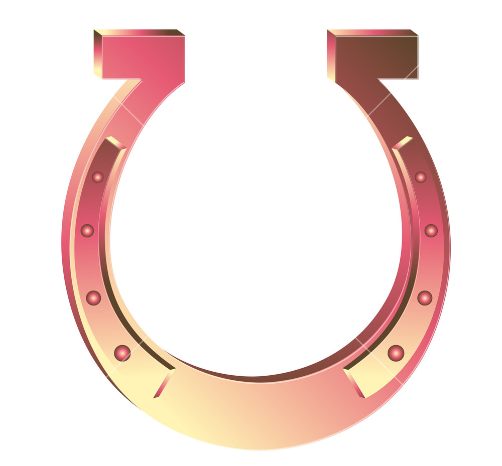1000x929 Vintage Shiny Fortune Horseshoe Vector Royalty Free Stock Image