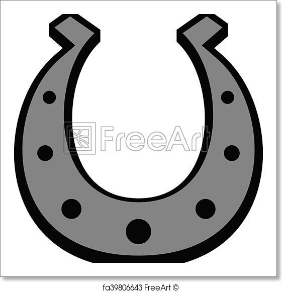 561x581 Free Art Print Of Horseshoe Vector Icon Freeart Fa39806643