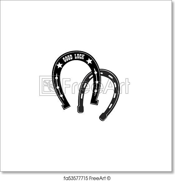 561x581 Free Art Print Of Horse Shoe Icon. Lucky Steel Horseshoes Vector