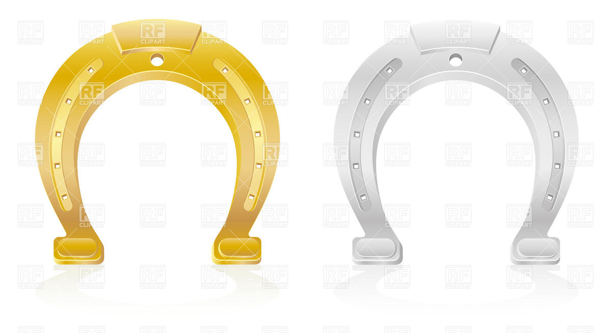 1200x654 Gold And Silver Horseshoe Vector Image Vector Artwork Of Objects