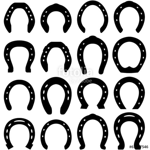 500x500 Horseshoe Silhouette. Vector Stock Image And Royalty Free Vector
