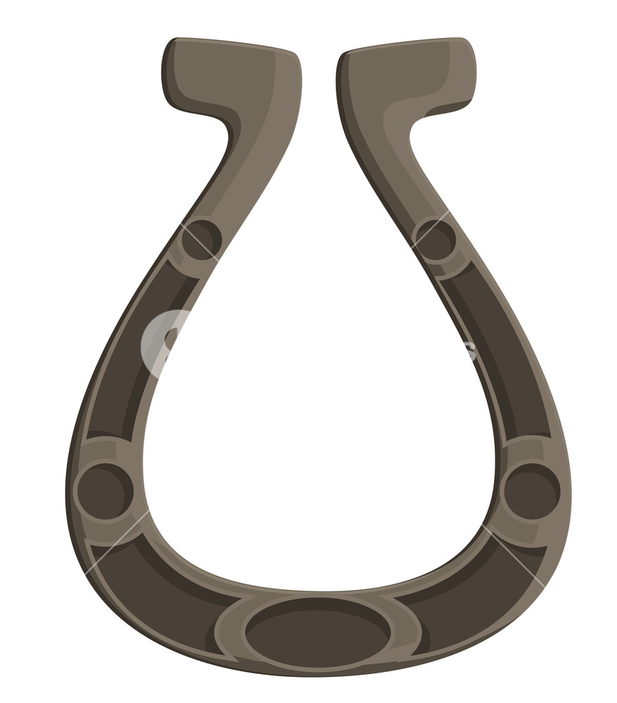 877x1000 Retro Horseshoe Vector Element Royalty Free Stock Image