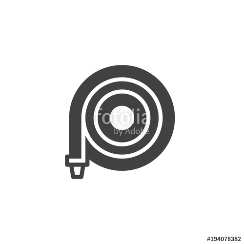 500x500 Watering Hose Vector Icon. Filled Flat Sign For Mobile Concept And