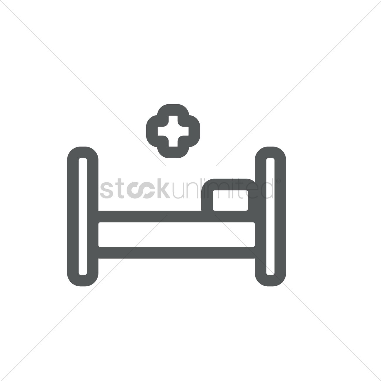 1300x1300 Hospital Bed Vector Image