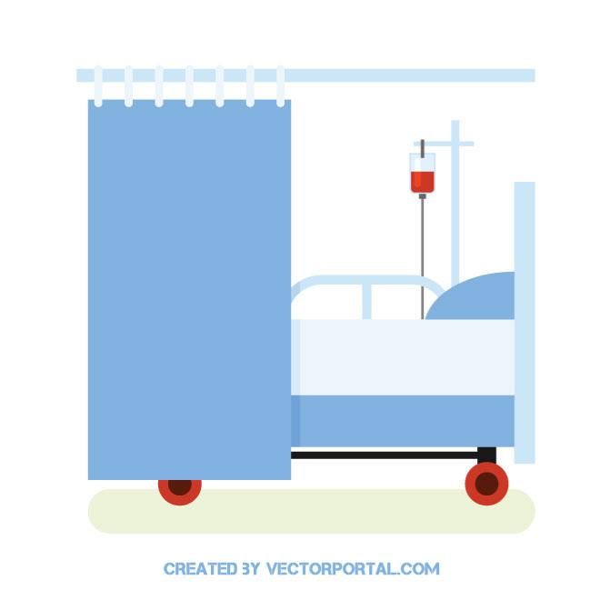 660x660 Hospital Bed Vector Image Health Vector Images