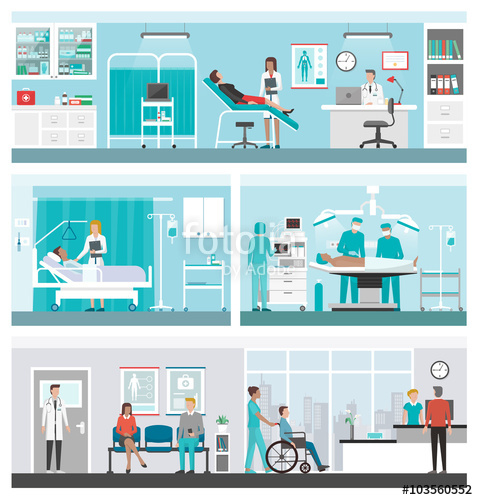 478x500 Hospital And Healthcare Banner Set Stock Image And Royalty Free