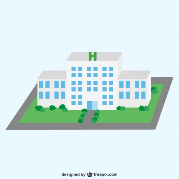 626x626 3d Hospital Vector Free Download