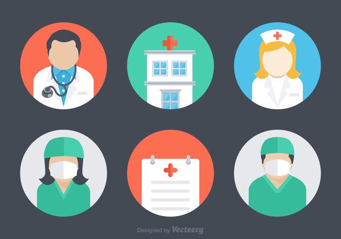700x490 Free Flat Hospital Vector Icons