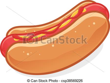 450x339 Hot Dog. Vector Cartoon Clipart Picture Of A Hot Dog.