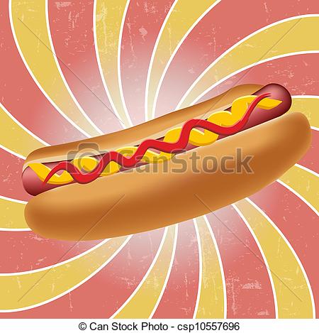 450x469 Realistic Hot Dog Vector Illustration.