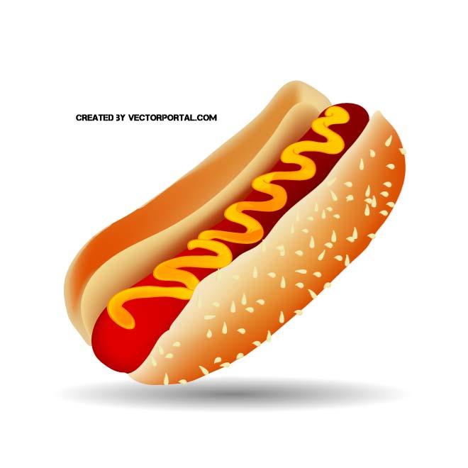 660x660 Hot Dog Vector Image