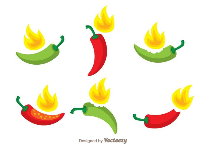 700x490 Hot Chili Pepper Vector Set