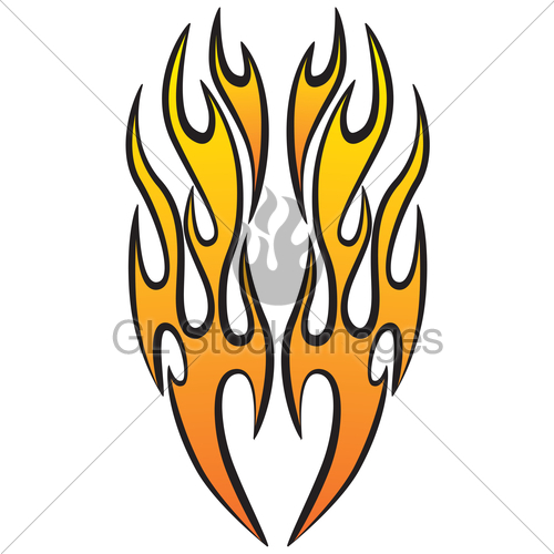 500x500 Vector Hot Rod Flames Gl Stock Images