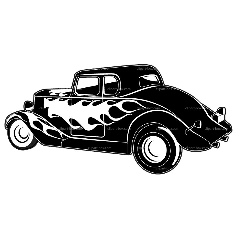800x800 Hot Rod Vector Clipart