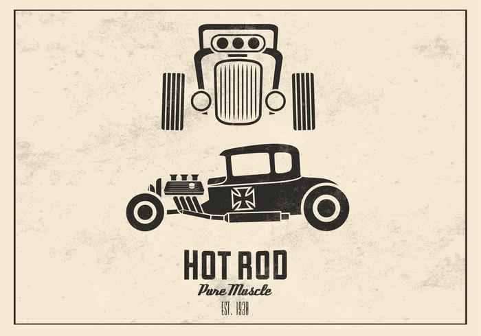 700x490 Retro Hot Rod Vector Background