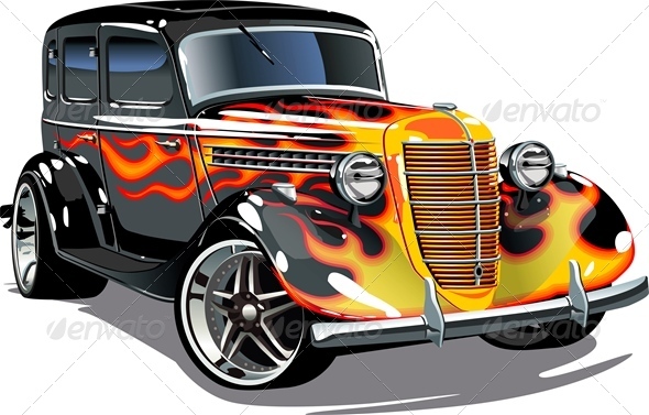 590x377 Vector Retro Hotrod By Mechanik Graphicriver
