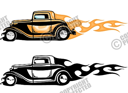 450x326 Hot Rod Vector Clipart