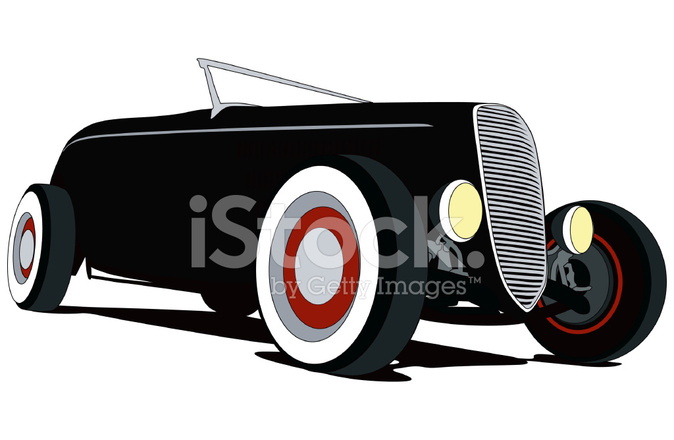 674x440 Street Rod 1932 Ford Stock Vector
