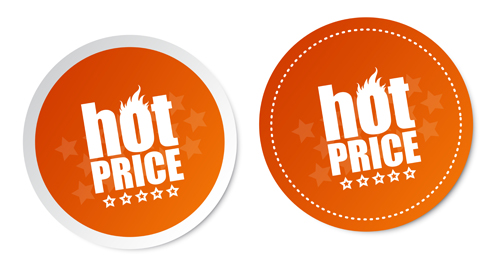 500x267 Hot Price Round Labels Vector 02 Free Download
