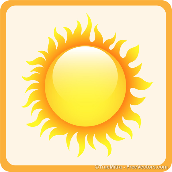 600x600 Download Free Hot Sun Vector Vector Illustration