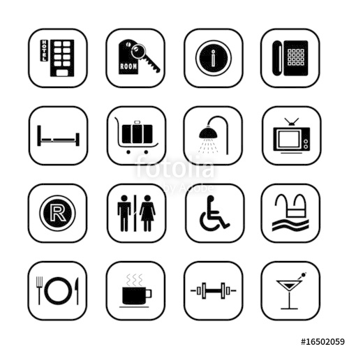 500x500 Hotel Icons, Bampw Series Stock Image And Royalty Free Vector Files