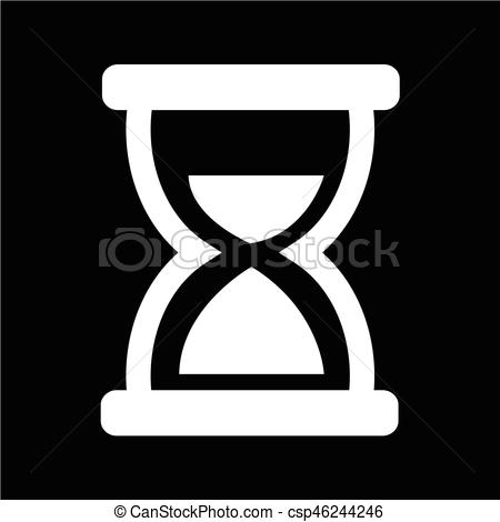 450x470 Hourglass Icon Vector Illustration.