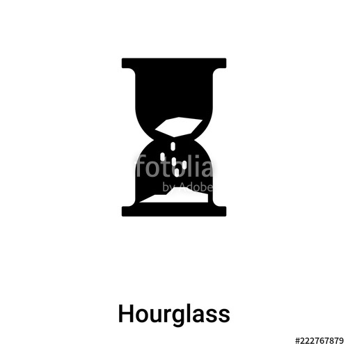 500x500 Hourglass Icon Vector Isolated On White Background, Logo Concept