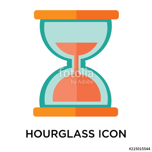 500x500 Hourglass Icon Vector Sign And Symbol Isolated On White Background