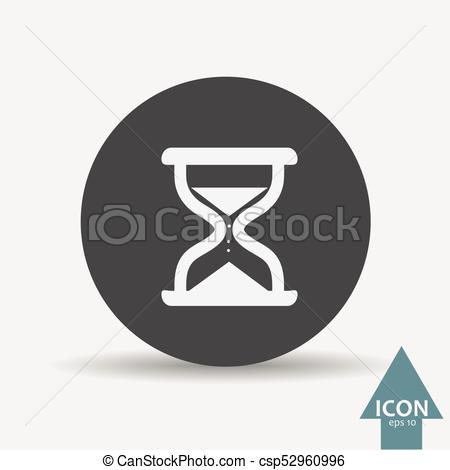 450x470 Hourglass Icon. Vector, Illustration, Eps10.