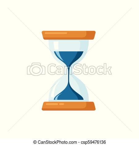 450x470 Simple Flat Illustration Of Hourglass Icon Vector With Sand Inside