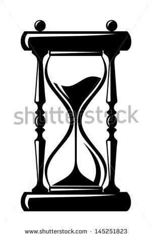 301x470 Hourglass. Vector Black Silhouette. Reloj De Arena. Silueta Negra