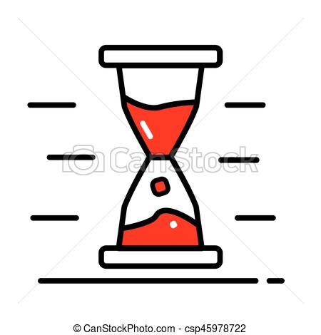 450x470 Hourglass Vector Icon. Trendy Style For Graphic Design, Social