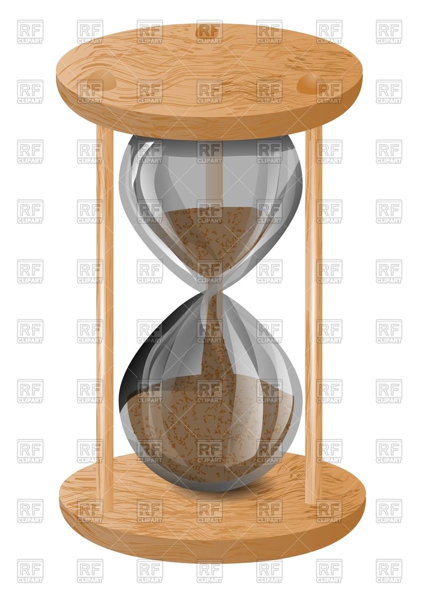 849x1200 Wooden Sand Clock (Hourglass ) Vector Image Vector Artwork Of