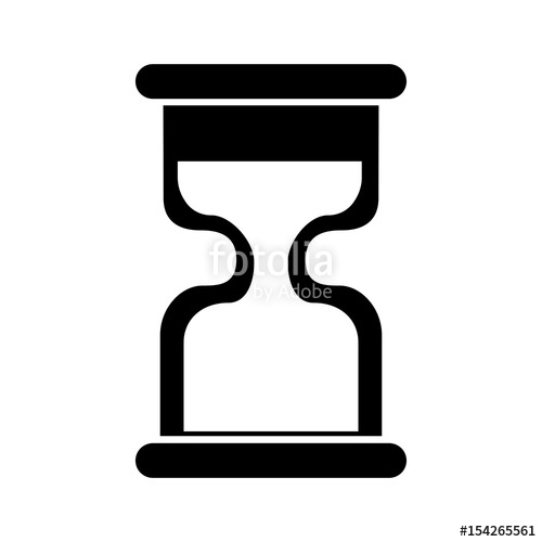 500x500 Isolated Sand Hourglass Vector Illustration Graphic Design Stock