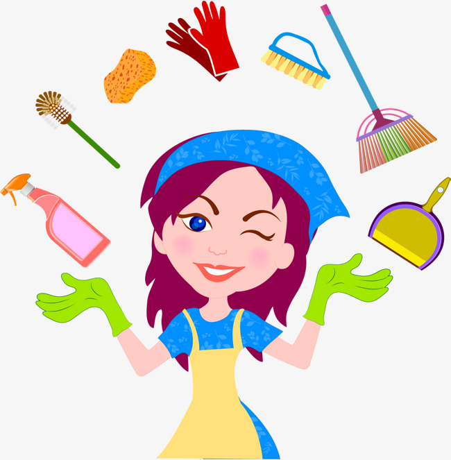 650x663 House Clean Helper, Vector Material, Do Housework, Family Cleaning