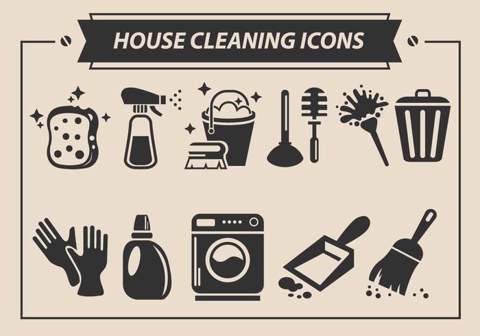700x490 House Cleaning Vector Icons
