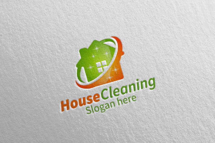 720x479 House Cleaning Vector Logo Design By Denayunethj
