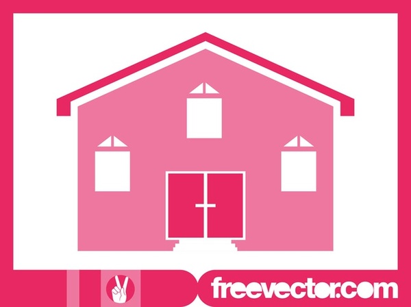 600x448 Pink House Icon Free Vector Free Icon Packs Ui Download