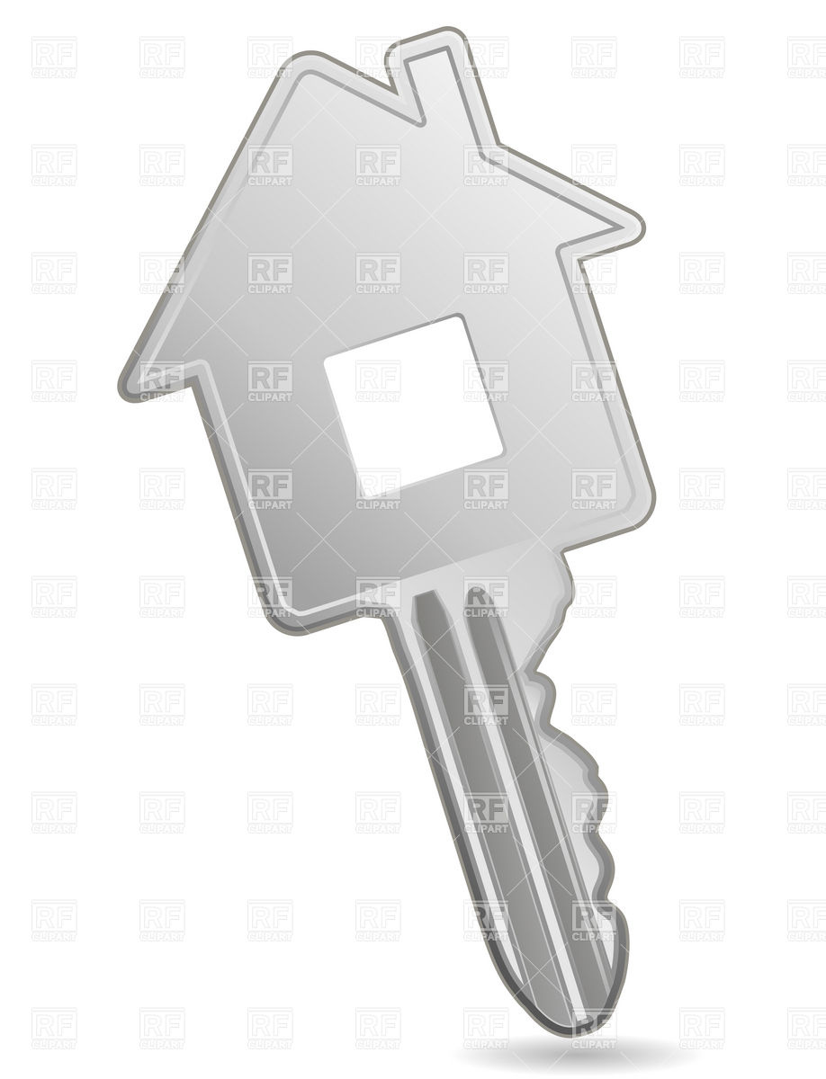 918x1200 House Metallic Key. Concept Of Real Estate. Vector Image Vector