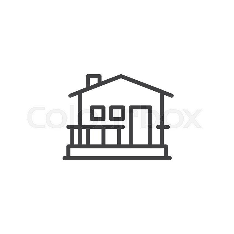 800x800 House Outline Icon. Linear Style Sign For Mobile Concept And Web