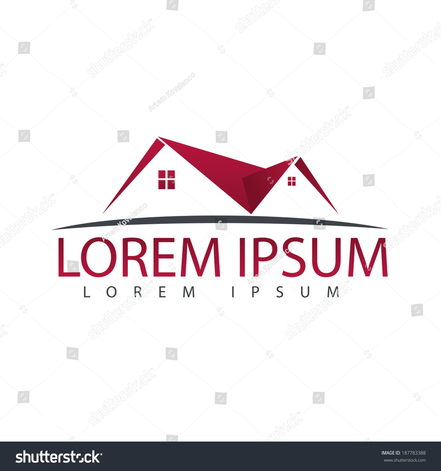 1500x1600 House Roof Construction Realty Logo Vector 5467446 Roofing Logos 8