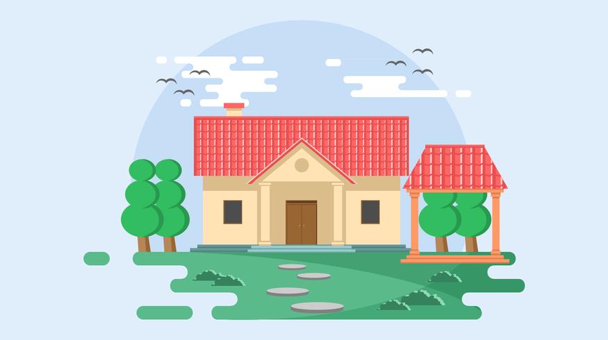 875x490 House Roof Free Vector Art