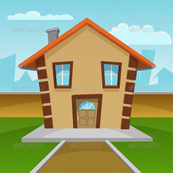 590x590 House Vector By Alexm83 Graphicriver
