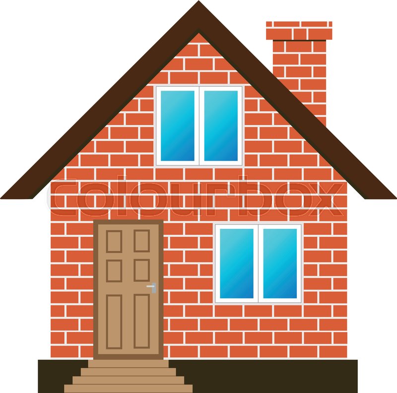 800x793 Brick House Vector Stock Vector Colourbox