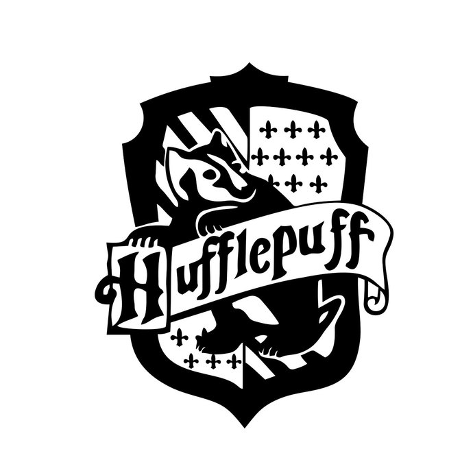 690x690 Hufflepuff Harry Potter House Badge Crest By Vectordesign On Zibbet
