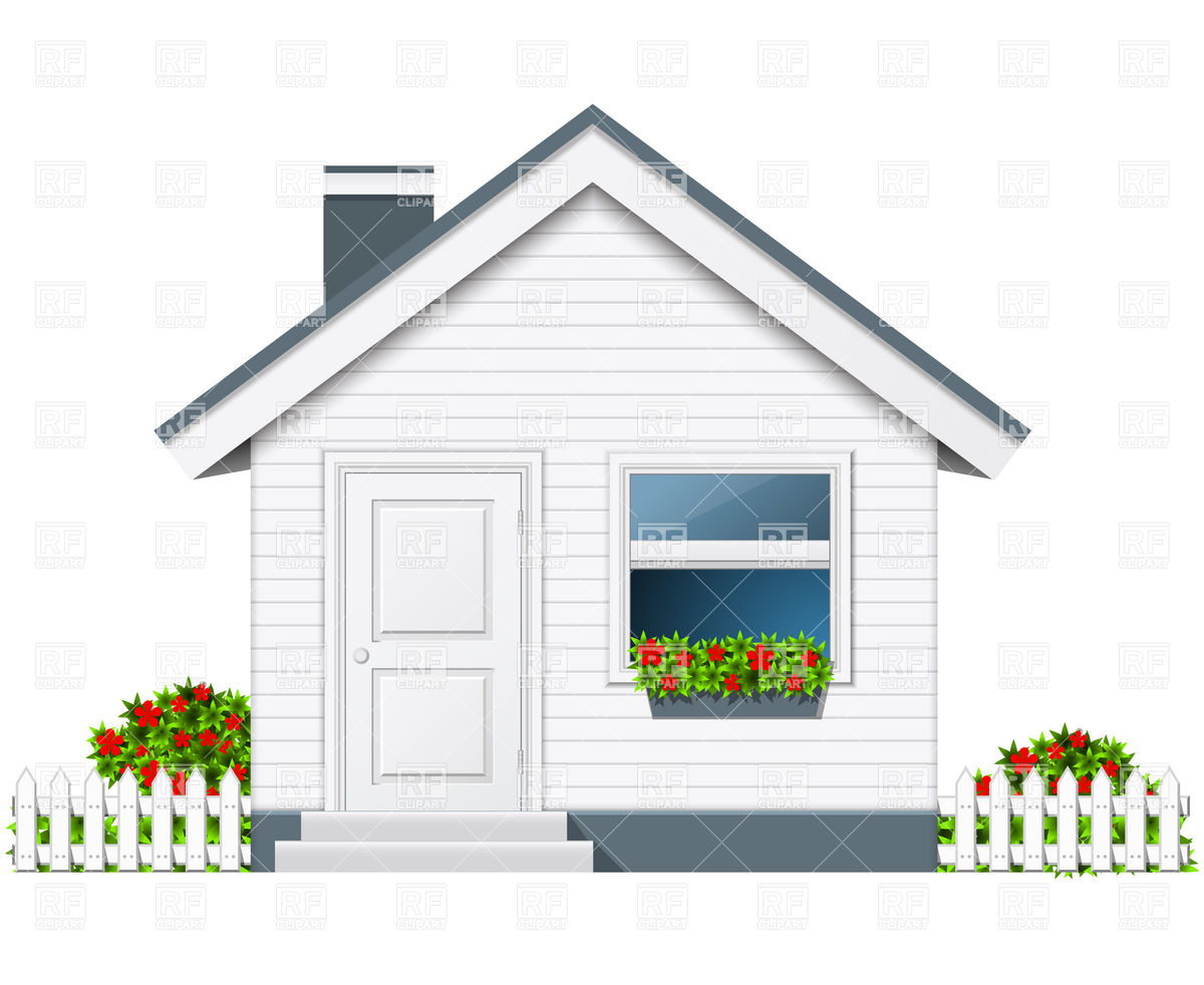 1200x982 Small Country House With Porch And Flue Vector Image Vector
